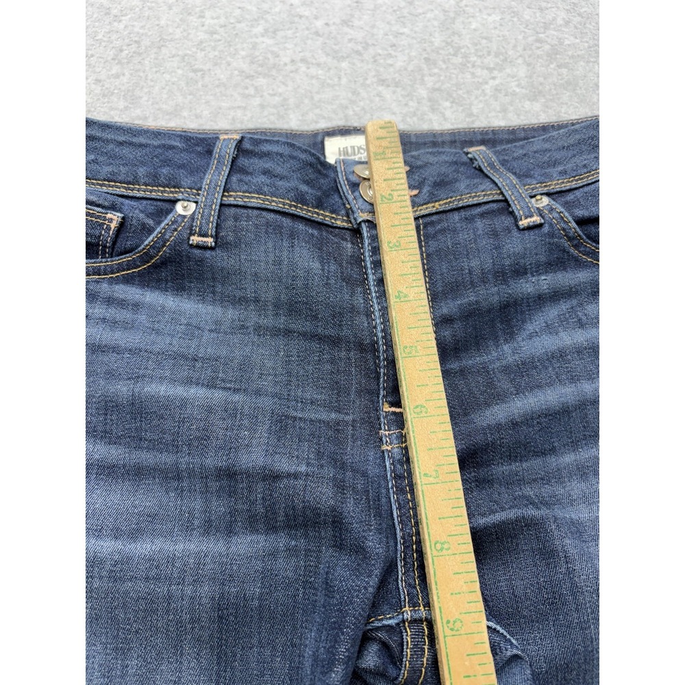 Hudson Ginny Crop Straight Jeans Womens 30 Mid Rise Medium Wash Cuffed 24 USA - Picture 5 of 15